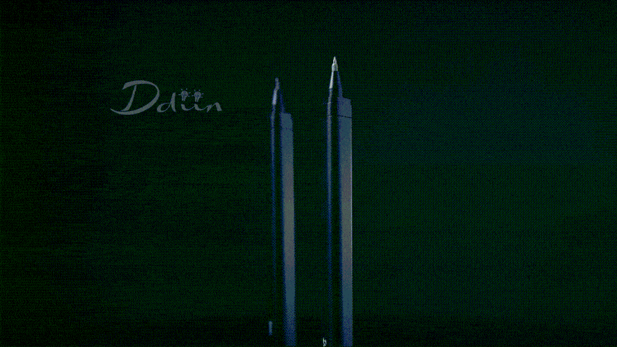 Two black pencils on a black backgroundDescription automatically generated