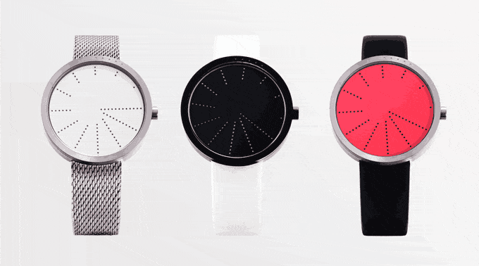 Order comes in a white red or black watchface